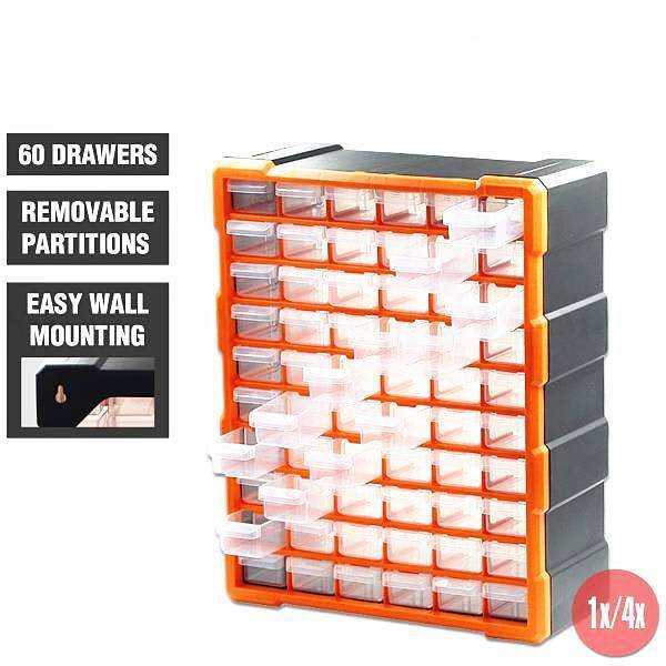 Plastic Storage Tubs 60 Drawers Tool Box Bin Chest Sh Tool