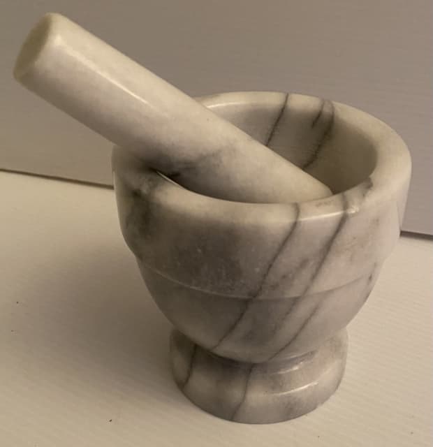 Marble Mortar and Pestle Set Herb Spice Grinder Cooking Accessories