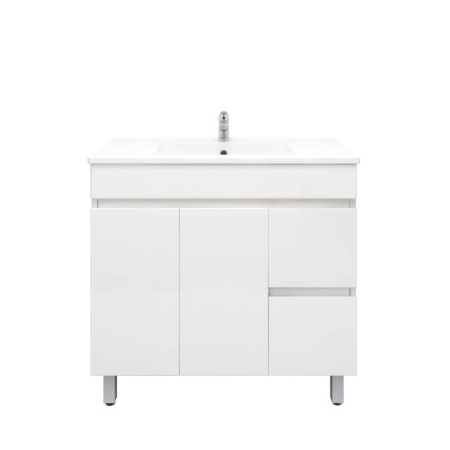 90cm Freestanding With Legs Bathroom Vanity Gloss White 2PAC Coating Gumtree