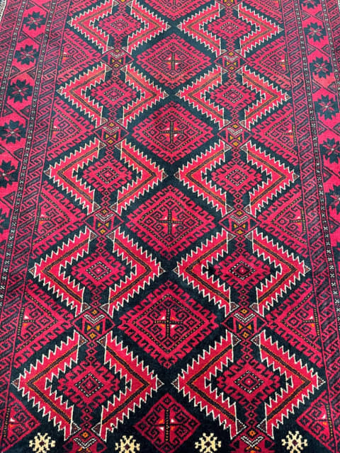 Pure wool nomadic hand knotted Persian Baouchi rug 2.1x1.1m | Rugs ...