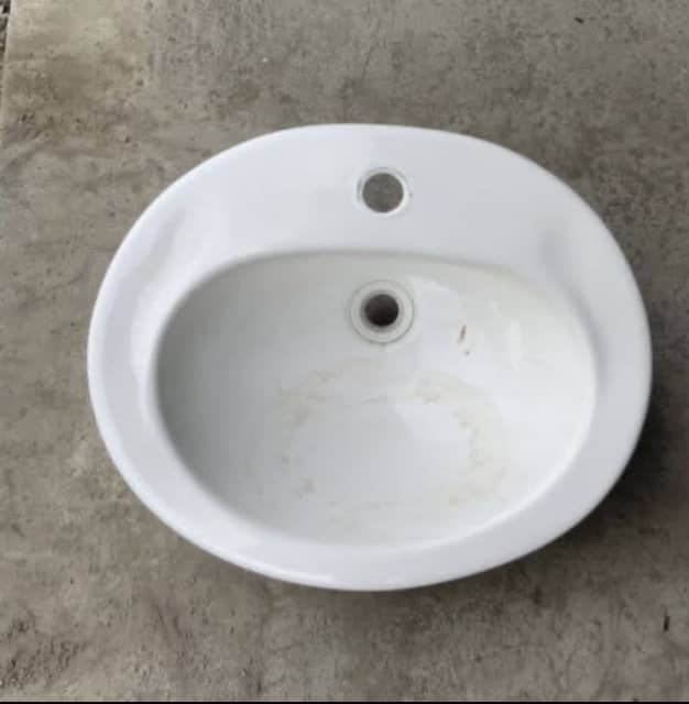 Used White Caroma Concorde 500 Semi Recessed Vanity Basin Bathroom Other Tools & DIY in