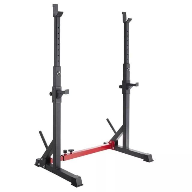 Squat Rack Adjust Barbell Bar Stand Weight Bench Press Lifting Gym ...