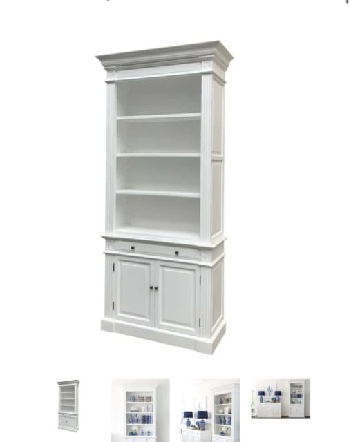 RRP 3795 White solid luxury hamptons bookcase Bookcases