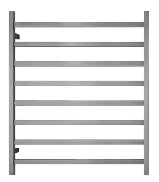 Premium Gunmetal Heated Towel Rack 8 Bars, Square Design, AU St