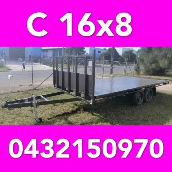 16x8 tandem table top trailer flattop flatbed aus made 14x8 12x7 10x7 ...