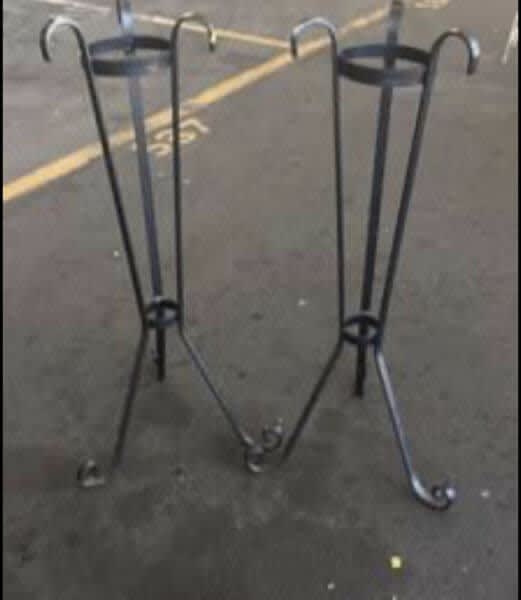 2x 98cm Anodised Wrought Iron Umbrella Cane Stand Planter Decorative