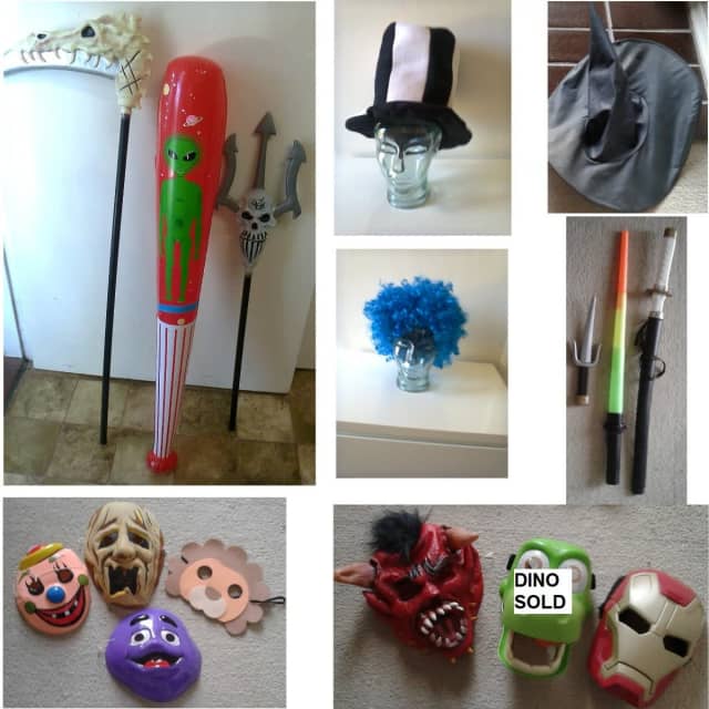 Halloween Decorations Props Light Saber Devil Masks Pitchfork