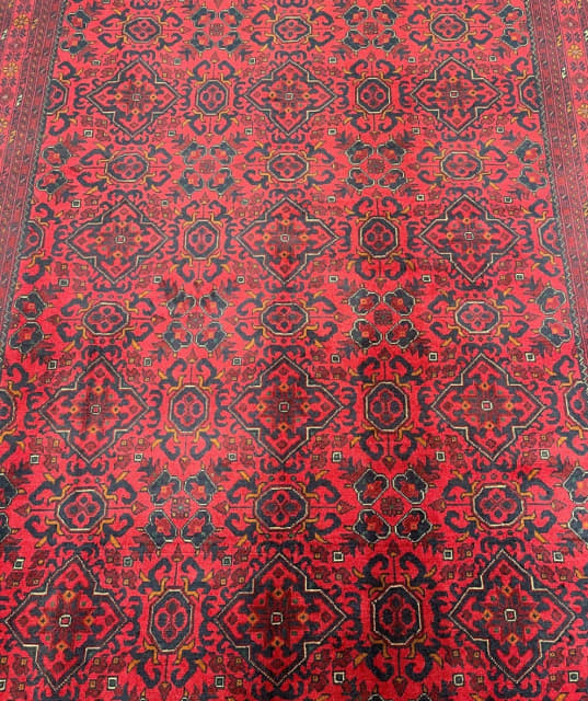 Full room size wool handmade tribal Afghan Kunduz rug 3x2m Rugs