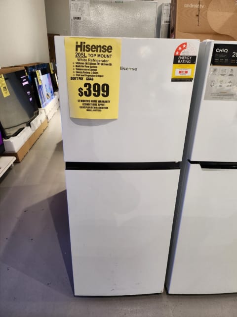 hisense 205l top mount fridge hrtf205