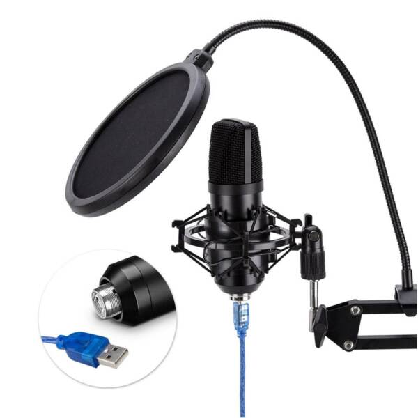 Condenser Microphone Complete Kit ideal for Gaming Recording Podcast