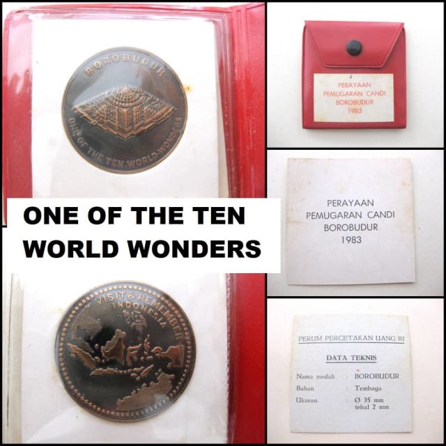 BOROBUDUR 1983 World Wonders Temple Coin Medal Indonesia Souvenir