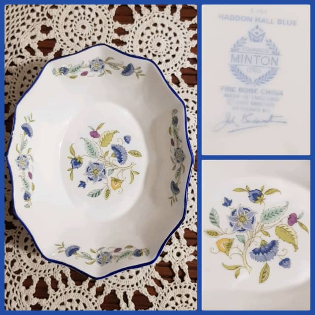 Minton Sweetmeats Dish,1993 Haddon Hall Blue,Minton Dish,Vintage,Dish. Dinnerware Gumtree