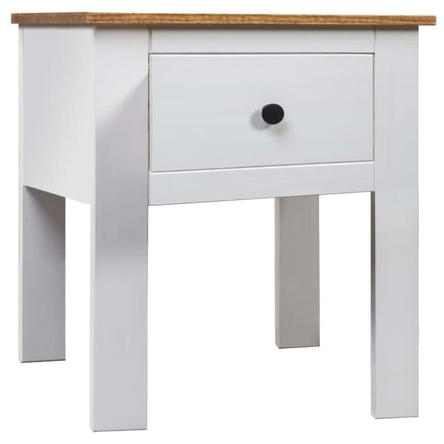 Glenshaw Bedside White 46x40x57 cm Pine Panama Range