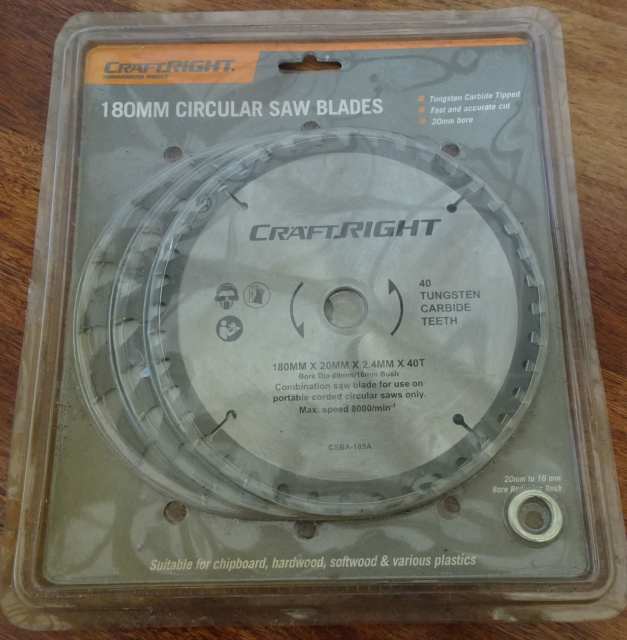 CraftRight 180mm circular saw blade set 3 blades New Power Tools in
