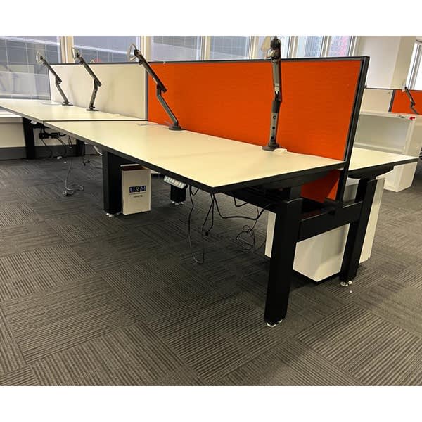 Our Price 350 RRP 1200! Electric stand up corner desk , office desk