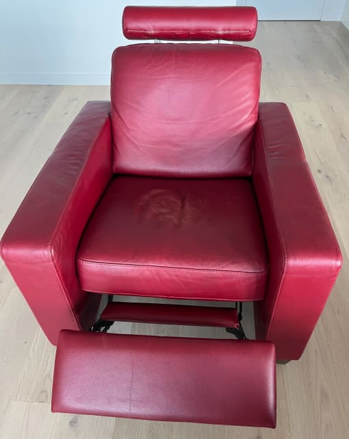 Deep Red Moran Leather Recliners Armchairs Gumtree Australia