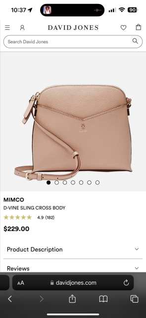 d vine sling cross body bag