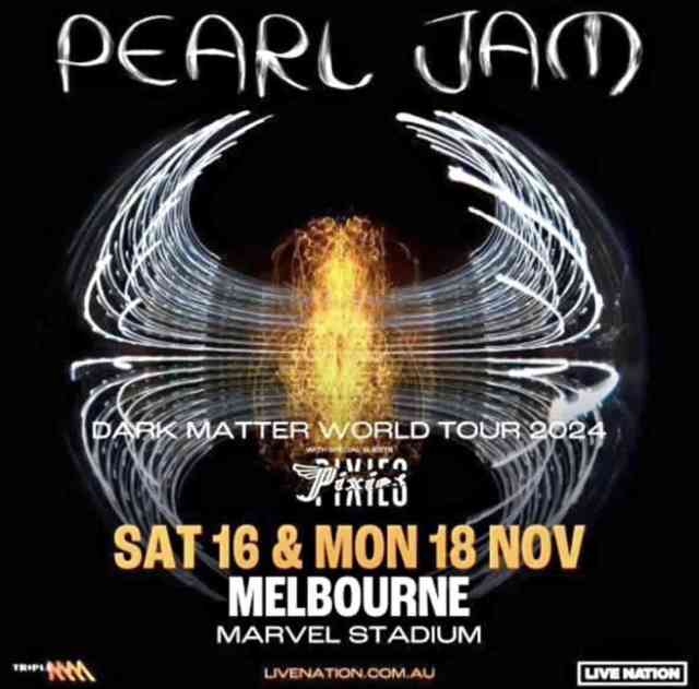 Pearl Jam Melbourne November 16th GOLDEN CIRCLE GA Concerts in