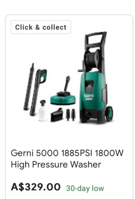 Gerni 5000 1885psi 1800w store high pressure washer