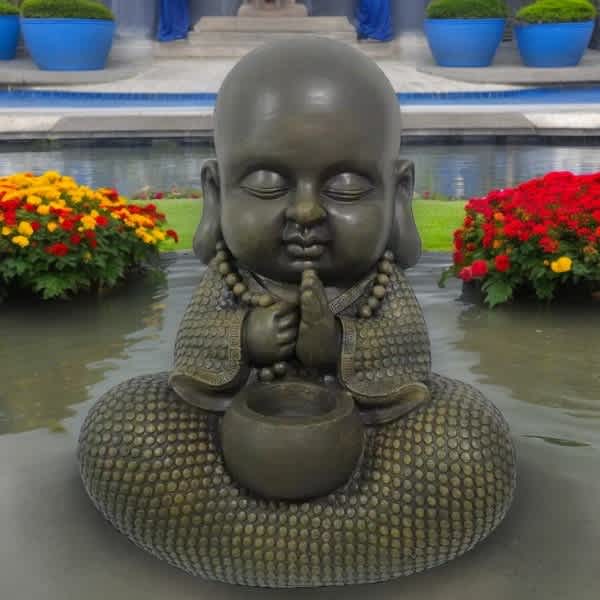 New Extra Large Fat Buddha With Bowl Garden Statue *Pickup only