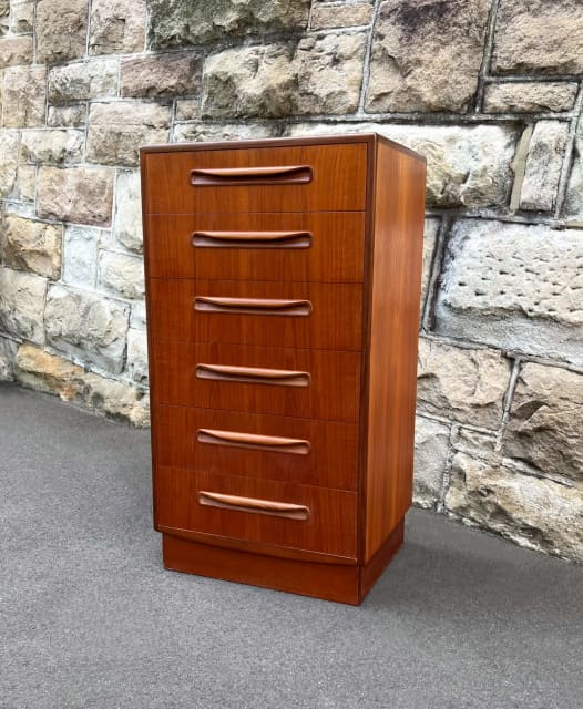 G Plan Original Vintage Teak MidCentury Chest of Drawers Tallboy 1960