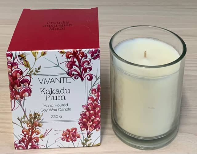 Australian Made Vivante Kakadu Plum Hand Poured Soy Wax Candle 230g