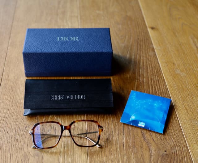 DIOR EYEWEAR GEM DIOR O S5I SQUARE GLASSES,TORTOISE ACETATE, BRAND NEW