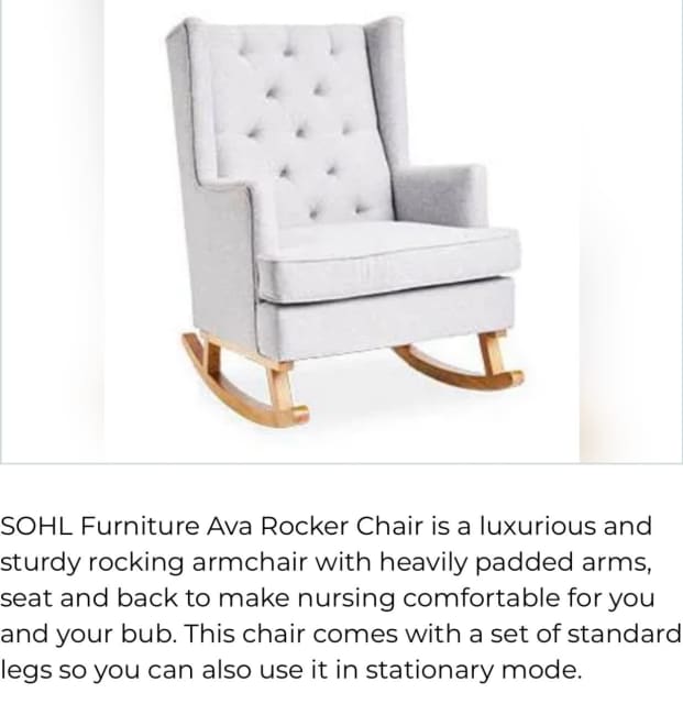 Sohl furniture 2024 ava rocker chair