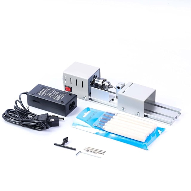 Mini Lathe Wood Beads Grinding Polisher Machine Rotary Drill DIY Lathe Power Tools in Sydney