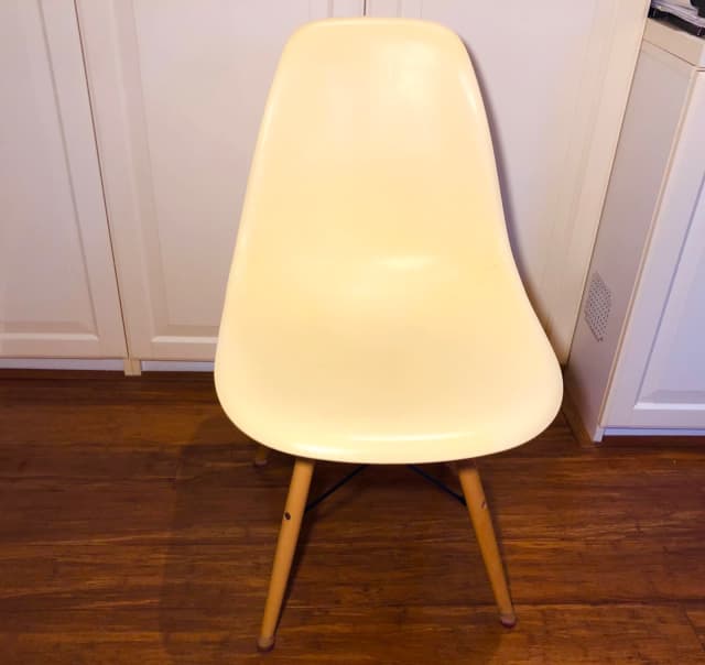 Awesome 1 x Cream Eames Replica Dining or Study Chair Dining Chairs