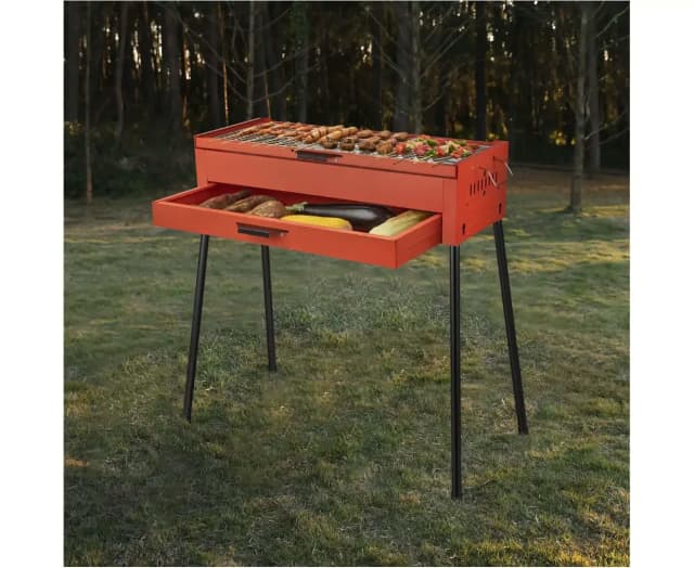 BBQ Portable Barbecue Grill Set Stainless Steel Outdoor Cooker BBQ