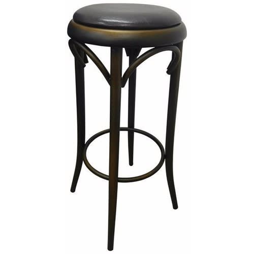 Bentwood Replica Stool 75cm Bar Seating Copper Brown Seat Metal