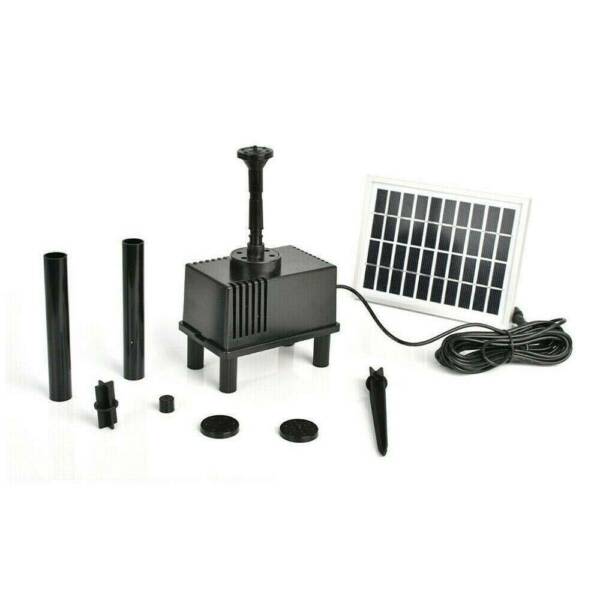 200L/H Solar Powered Water Pond Pump Home Garden Pool Submersible