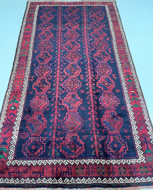 Full room size wool handmade vintage Persian Quchan rug 2.8x1.5m Rugs