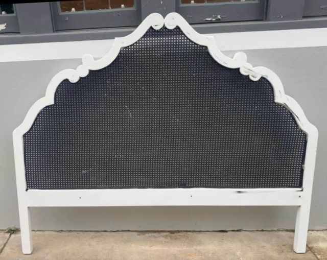 Queen Bedhead Provincial Style Rattan with Timber Frame Other