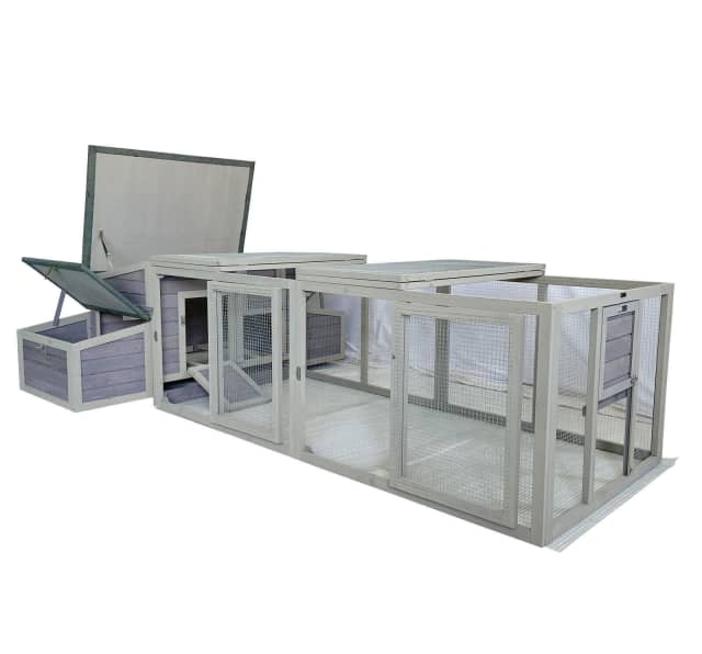 Flyline Grande Chicken Coop House Hutch with Nesting Boxes and Run