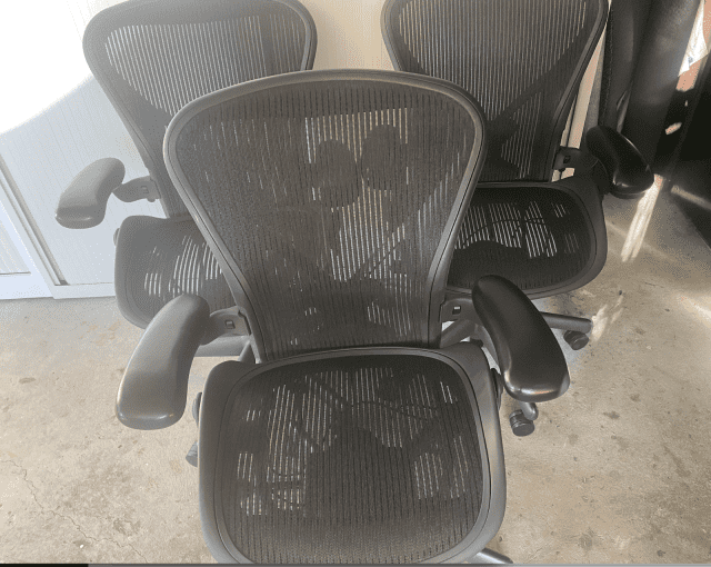 Herman Miller Aeron Chairs x2 Aeron x1 Mirra 750 each Office Chairs