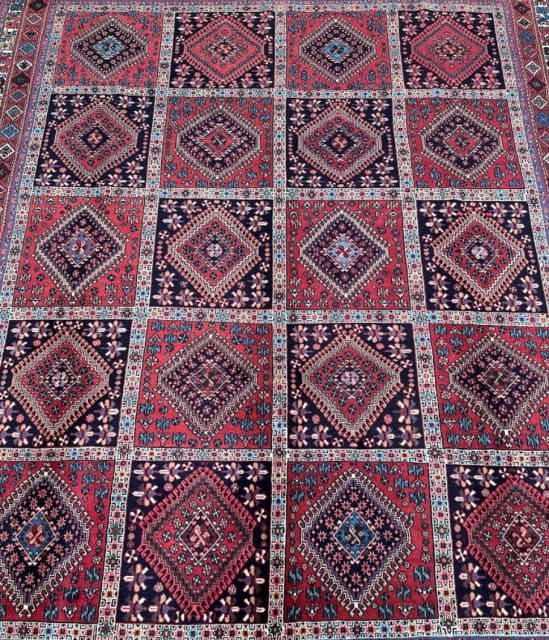 Full room size pure wool tribal handmade Persian Yalameh rug 2.9x2.4m
