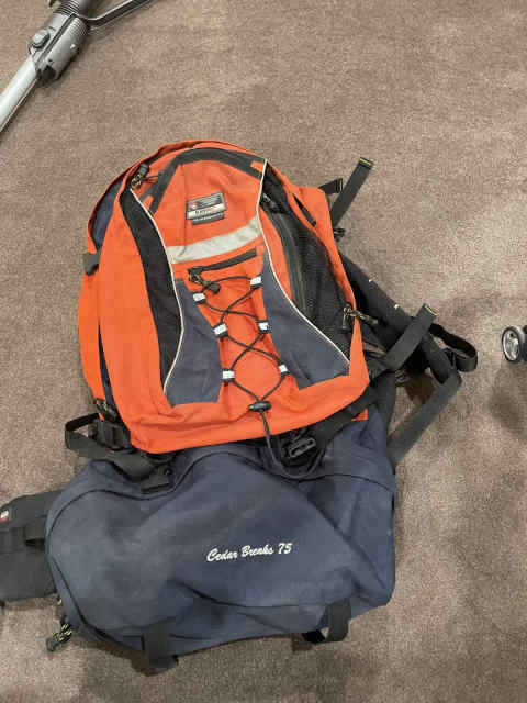 Black wolf cedar breaks 75 back pack or hiking bag Camping Hiking in Goulburn NSW Gumtree Australia