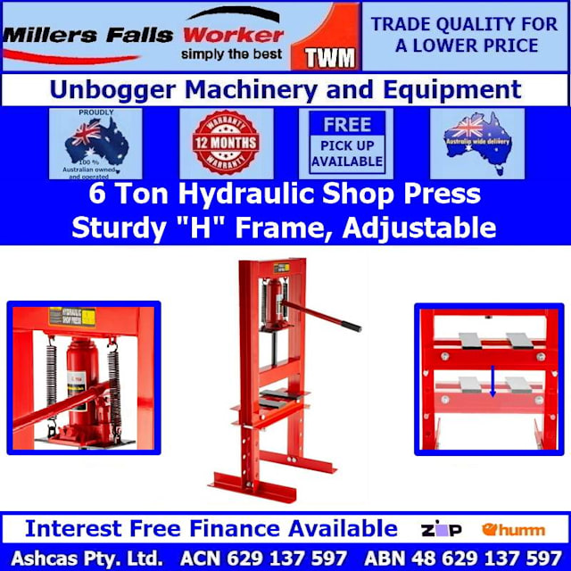 TWM Millers Falls 6 Ton Hydraulic Shop Press Miscellaneous Goods