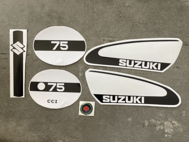 1975 Suzuki TM Tank Decal Set