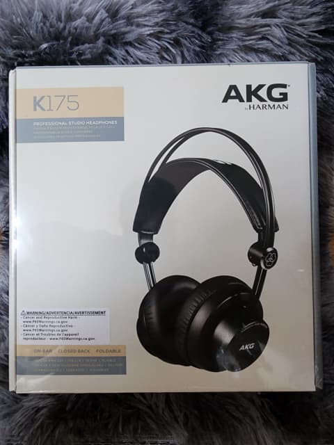 AKG K175 On-Ear Closed Back Foldable Studio Black Headphones (NEW ...