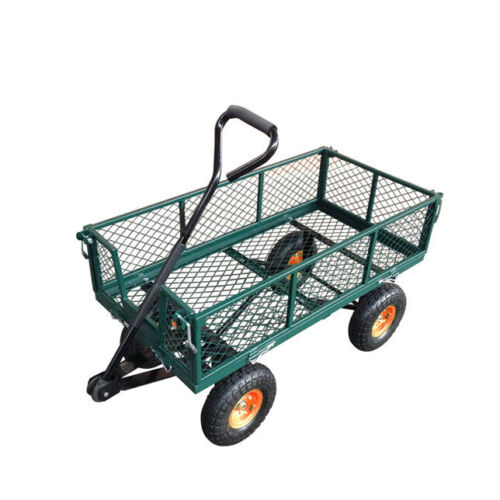 HEAVY DUTY FOLDING GARDEN TROLLEY RUST FREE CART HAND UTILITY LAWN YAR