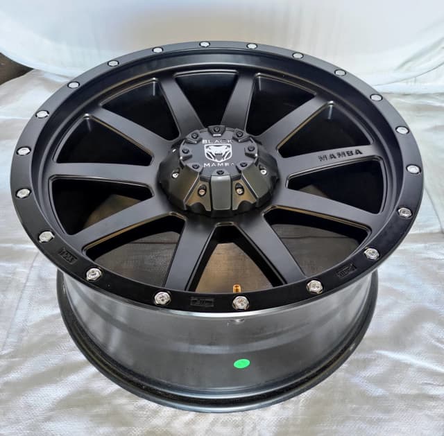 20 Inch Matte Black Alloy Wheels Offroad 4WD 6 stud Wheels, Tyres