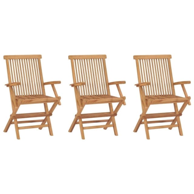 Folding Garden Chairs Solid Wood Teak Outdoor Dining Furniture