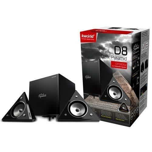 NEW DARK PYRAMID 2.1CH USB HIFI SPEAKER SYSTEM, COMPUTER,PC, IPOD