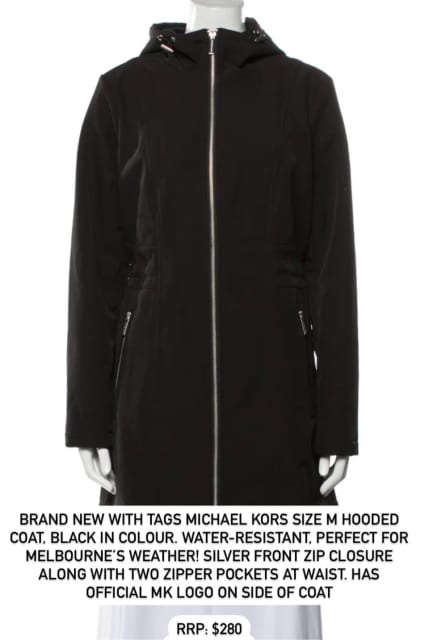 BRAND NEW WITH TAGS MICHAEL KORS Size M hooded coat | Jackets & Coats |  Gumtree Australia Monash Area - Clayton | 1299662145