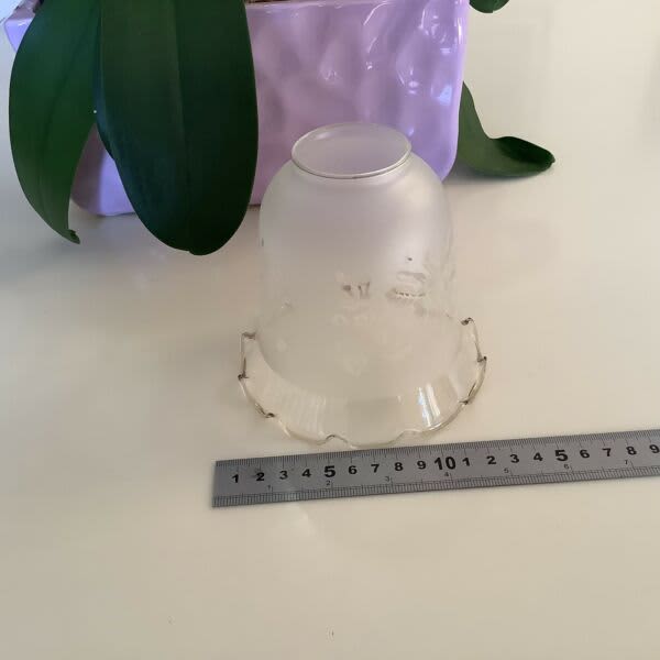 1 vintage frosted glass lamp shade Table & Desk Lamps Gumtree