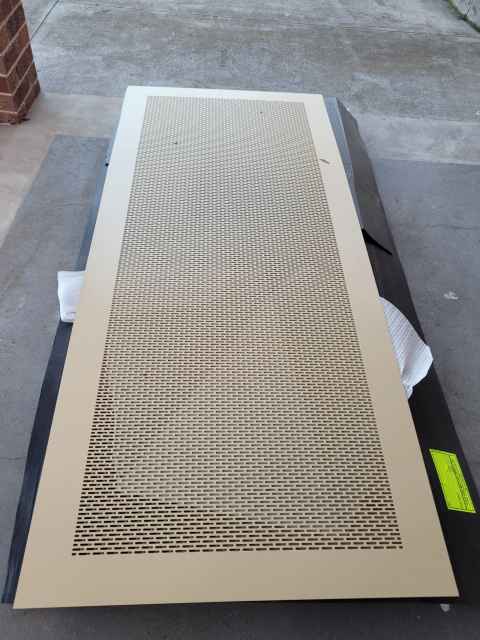 Perforated/Punched 3mm Aluminium Panel 960x2245mm x 2 Colorbond Wheat ...