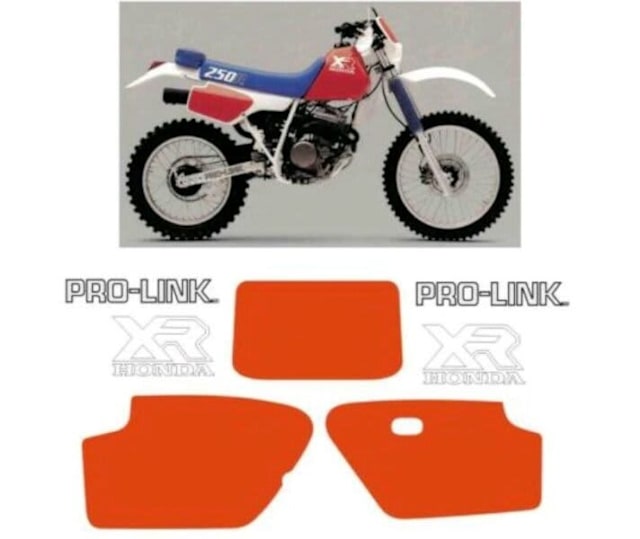 HONDA XR250R 1986 MOTOCROSS GRAPHIC DECALS BODYKIT Motorcycle